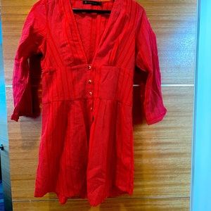 Vibrant bathing suite cover for a leisurely day at the beach